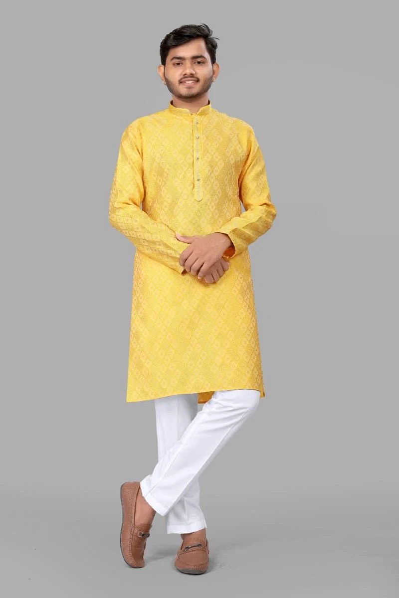 Pintex Jacquard Vol 1 Kurta With Pyjama For Mens