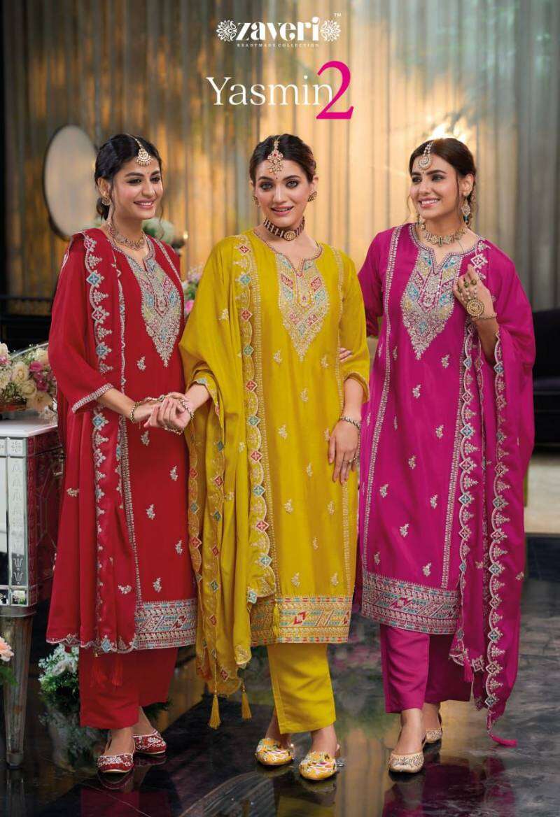 Zaveri Yasmin Vol 2 Embroidery Ready Made Salwar Suits