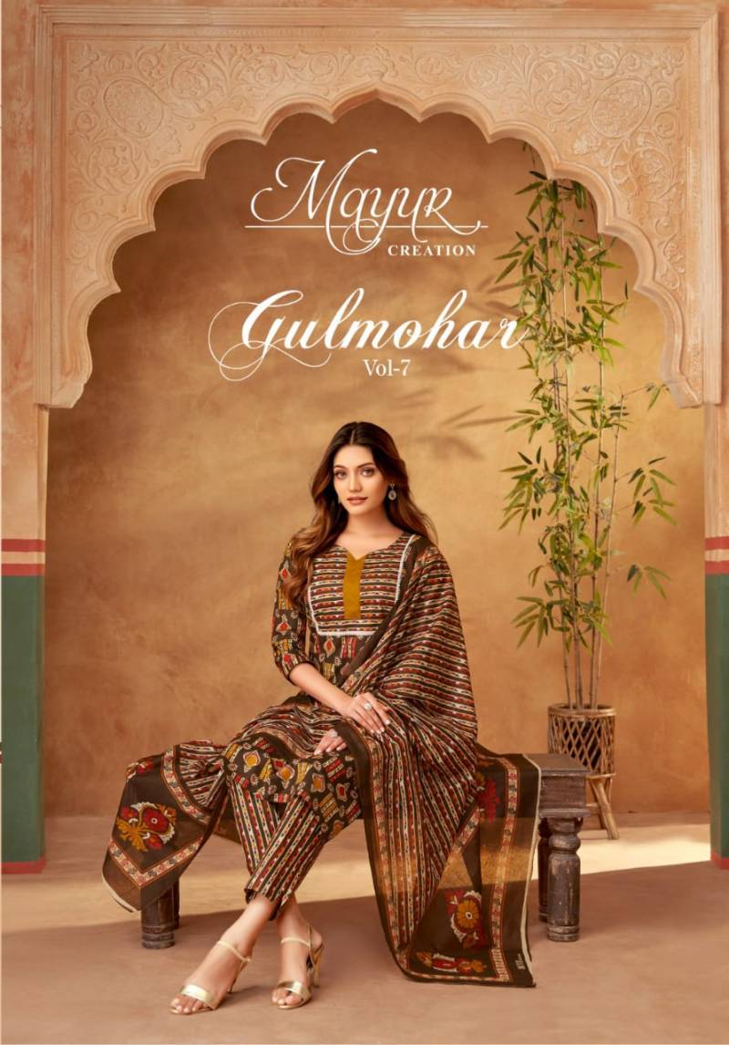 Mayur Gulmohar Vol 7 Cotton Readymade Dress Collection