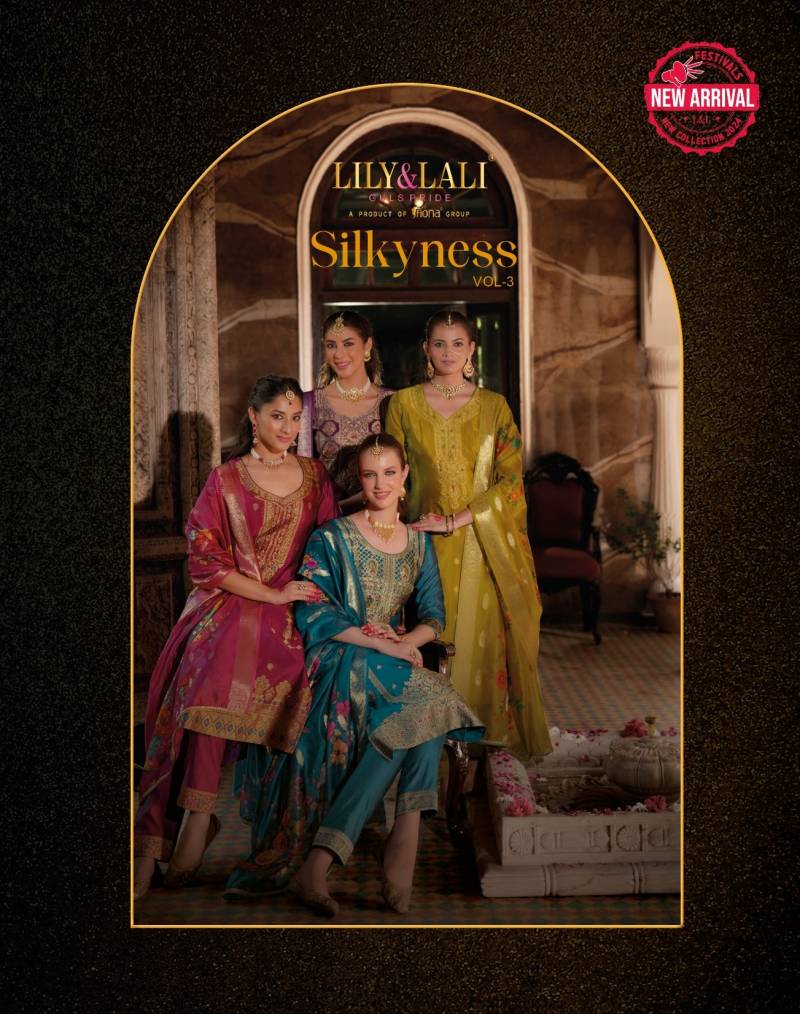 Lily And Lali Silkyness Vol 3 Designer Kurti Bottom With Dupatta