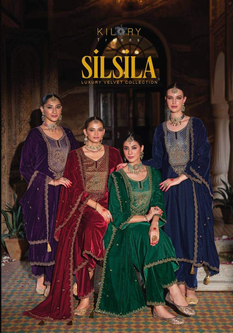 Kilory Silsila Velvet Designer Salwar Suits Collection