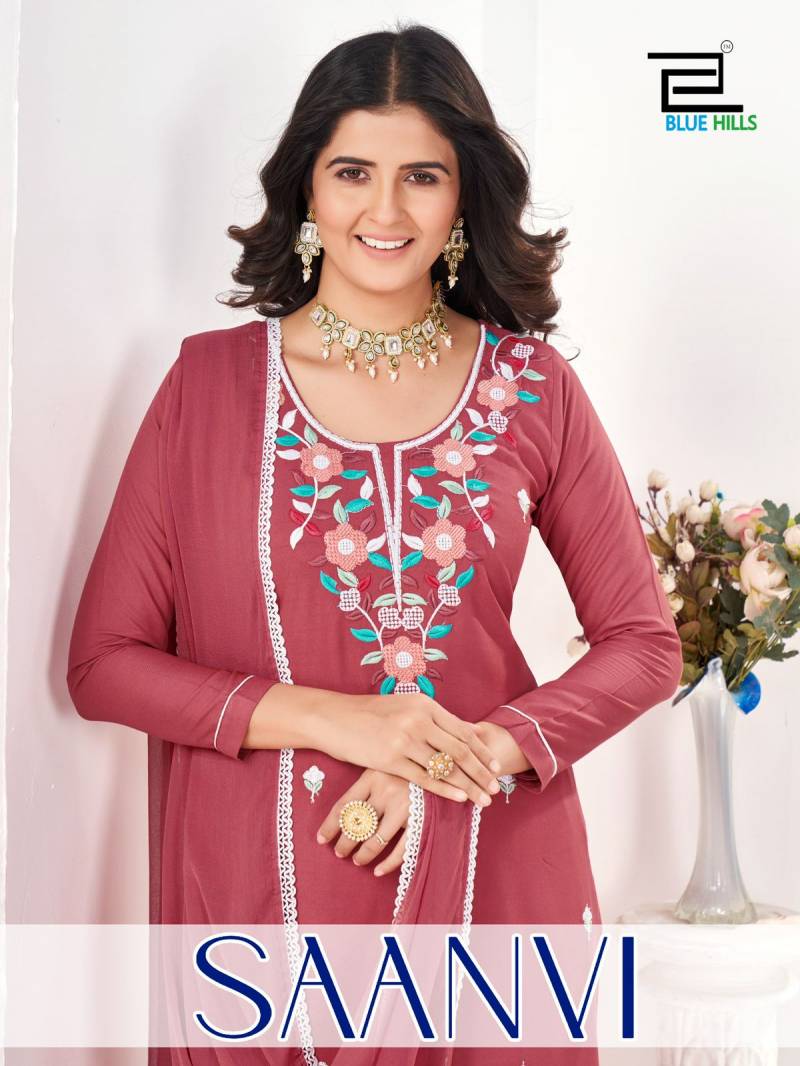 Blue Hills Saanvi Embroidery Kurti Bottom With Dupatta Collection