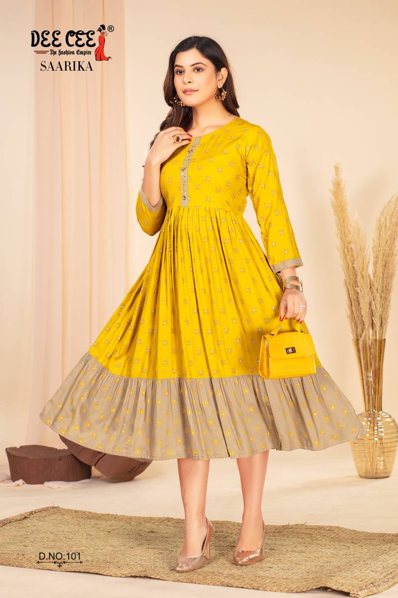 Deecee Saarika Plain Kurti Collection