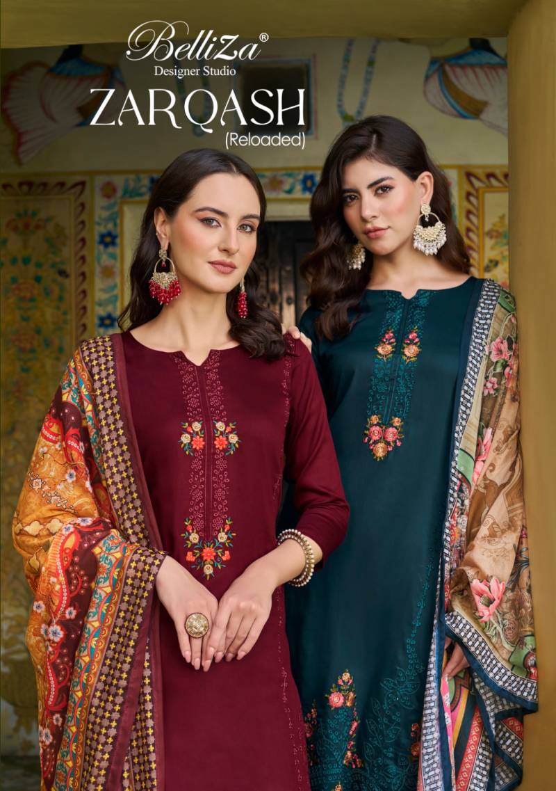 Belliza Zarqash Exclusive Cotton Dress Material Collection