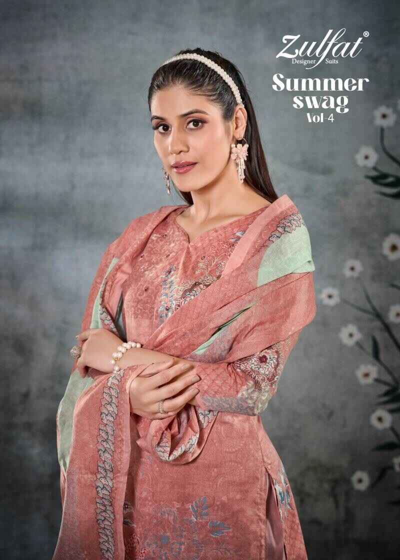 Zulfat Summer Swag Vol 4 Designer Dress Material Collection