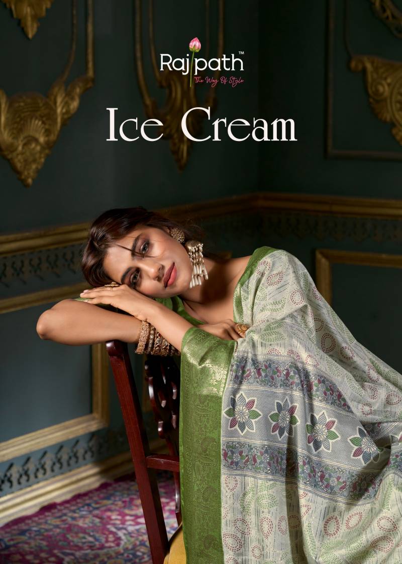 Rajpath Ice Cream Dola Silk Printed Saree Collection