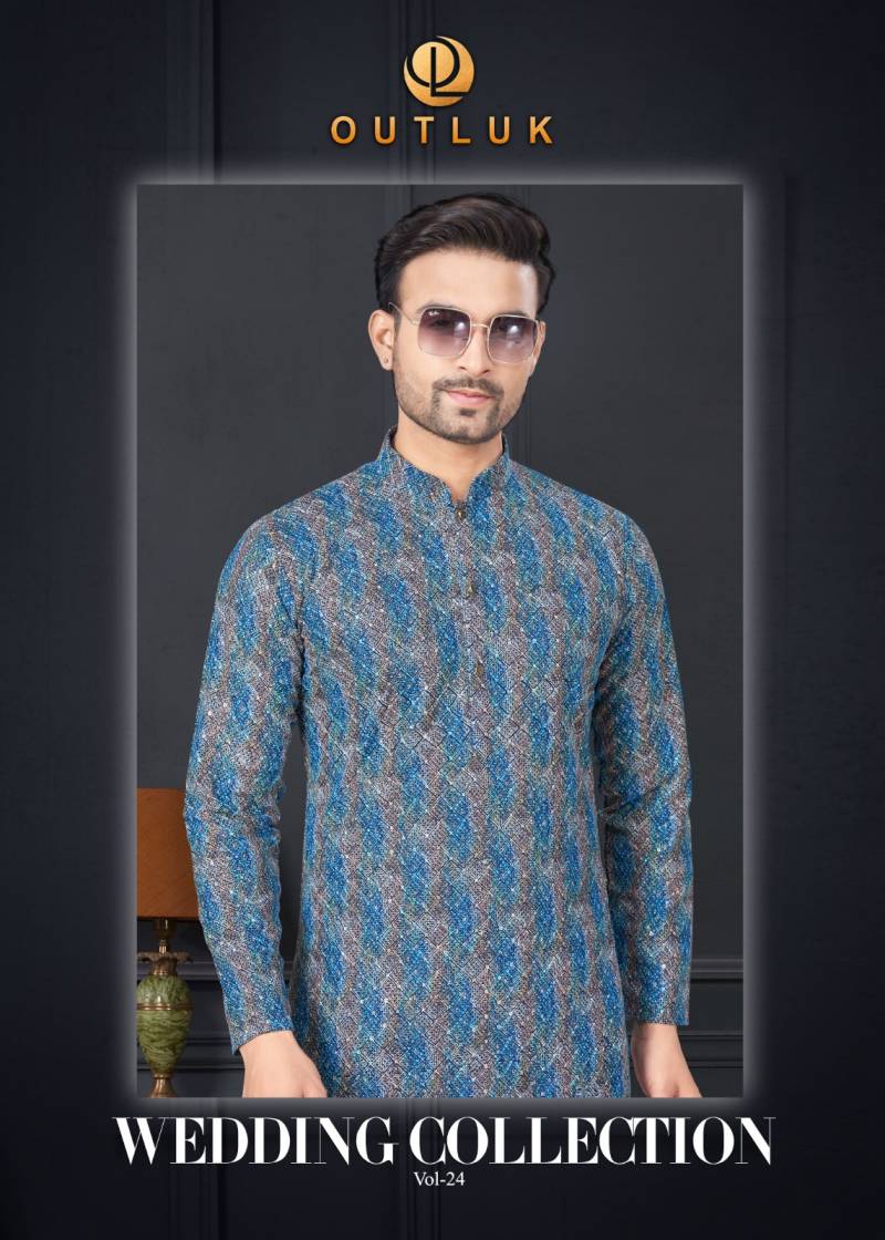 Outluk Wedding Collection Vol 24 Kurta With Pajama Mens Wear