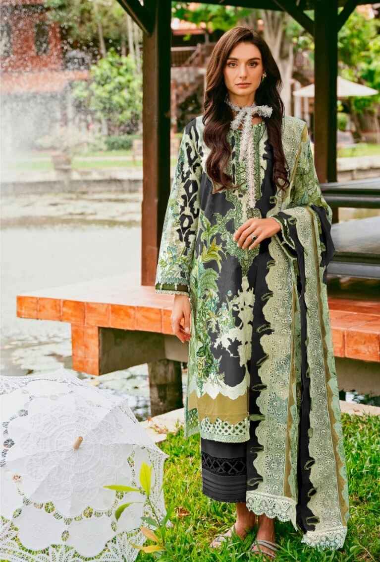 Taj 551 And 554 Pakistani Suits Chiffon Dupatta