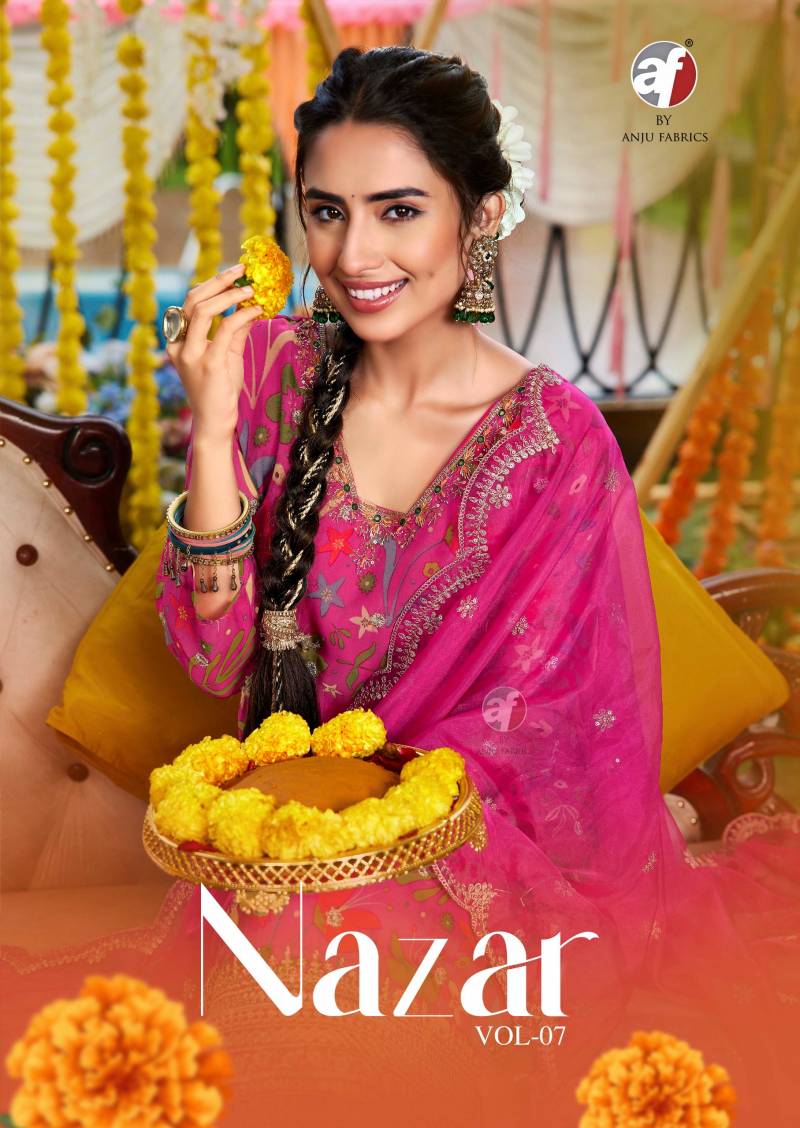 Af Nazar Vol 7 Printed Kurti Bottom With Dupatta Collection