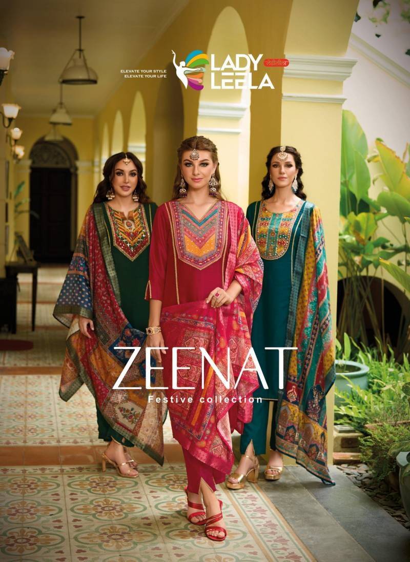 Lady Leela Zeenat Designer Kurti Pant With Dupatta Collection