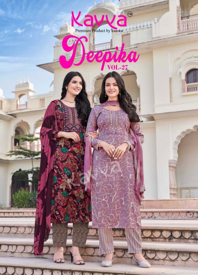 Kavya Deepika Vol 27 Printed Kurti Bottom With Dupatta