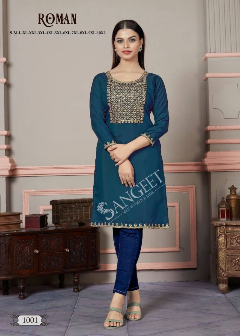 Sangeet Roman Embroidered Kurti Collection