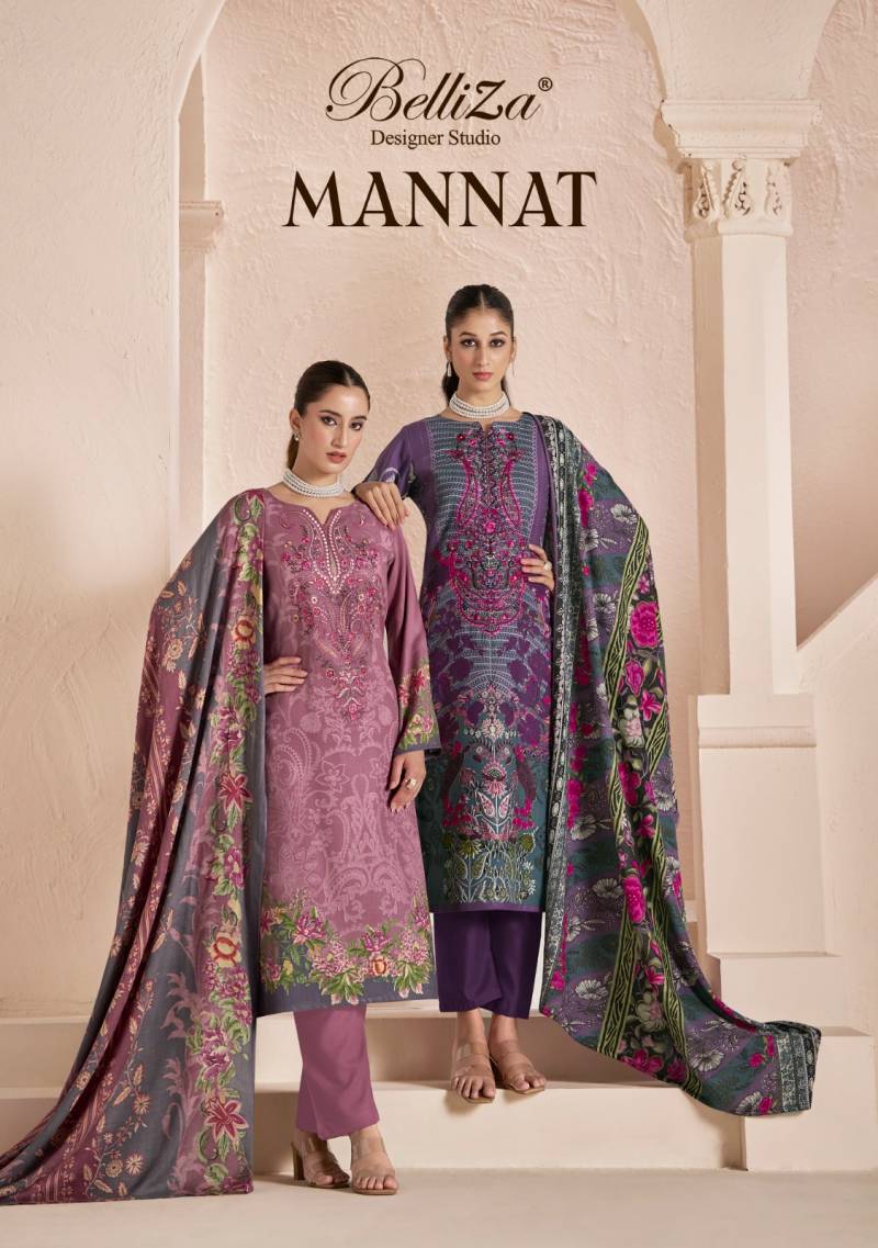 Belliza Mannat Pashmina Designer Dress Material Collection