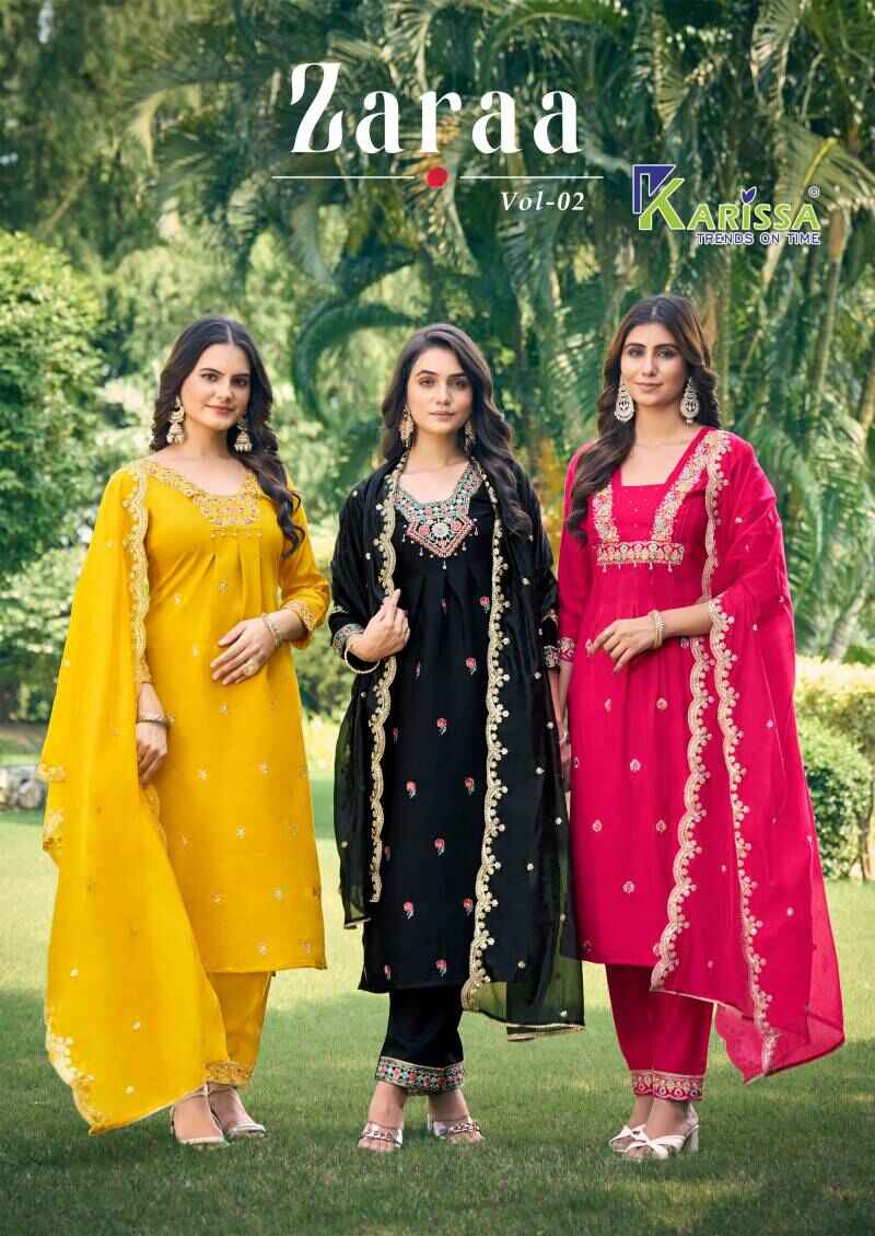 Karissa Zaraa Vol 2 Designer Kurti Bottom With Dupatta Collection