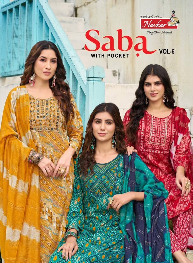 Navkar Saba Vol 6 Printed Kurti With Bottom Dupatta Collection