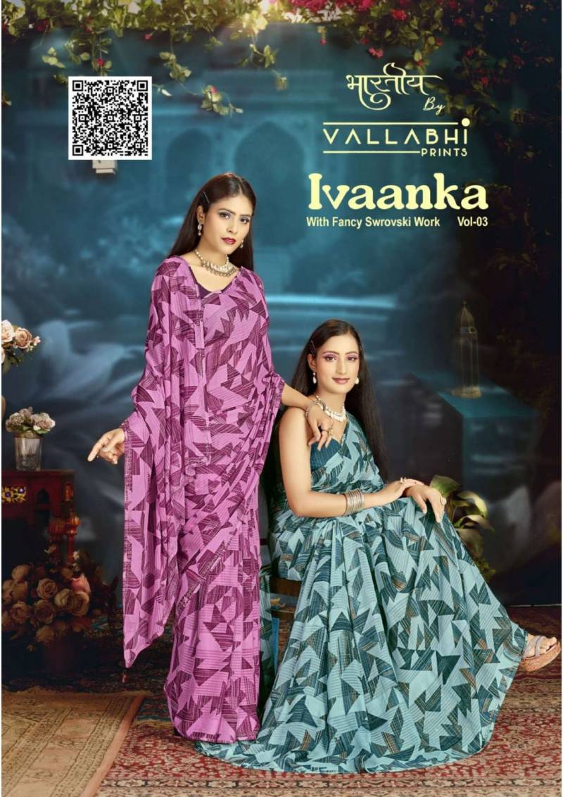 Vallabhi Ivaanka Vol 3 Georgette Saree Collection