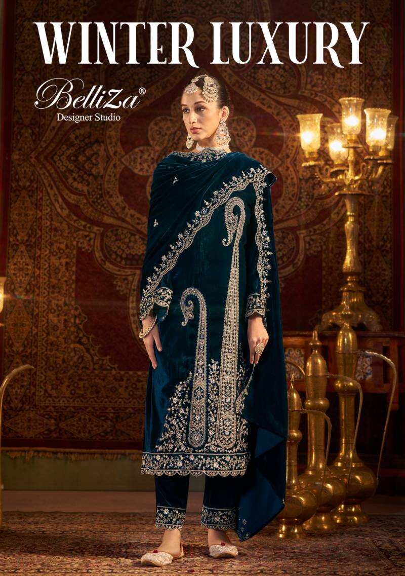 Belliza Winter Luxury Velvet Exclusive Dress Material Collection