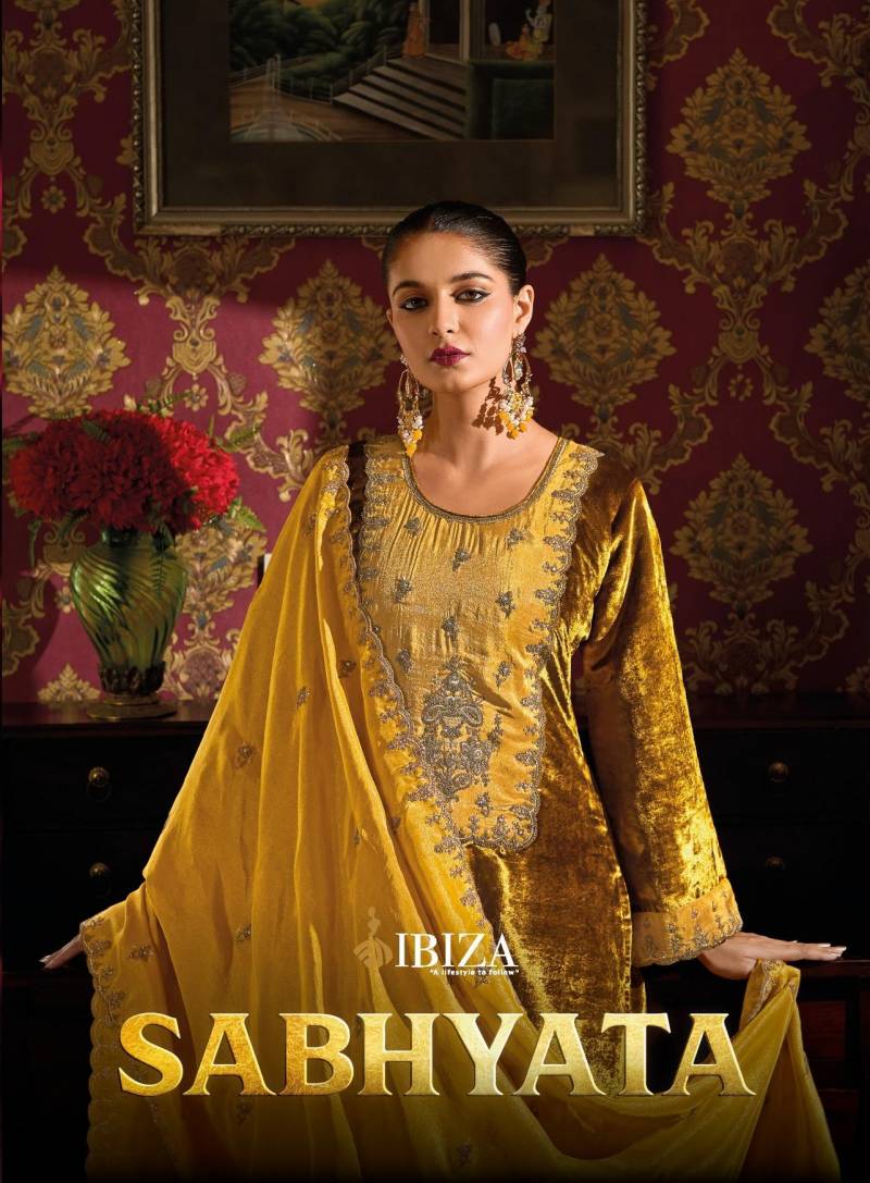 Ibiza Sabhyata Velvet Designer Salwar Suits Collection