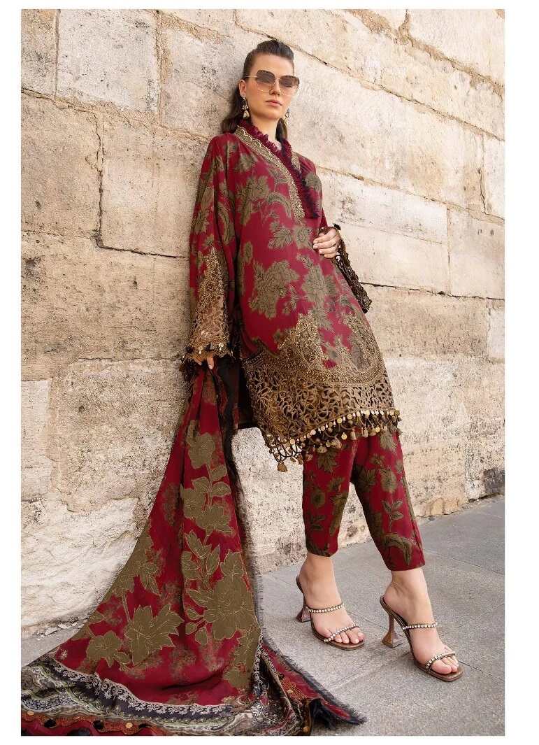 Alzohaib Az 1084 And 1085 Pakistani Suits Chiffon Dupatta