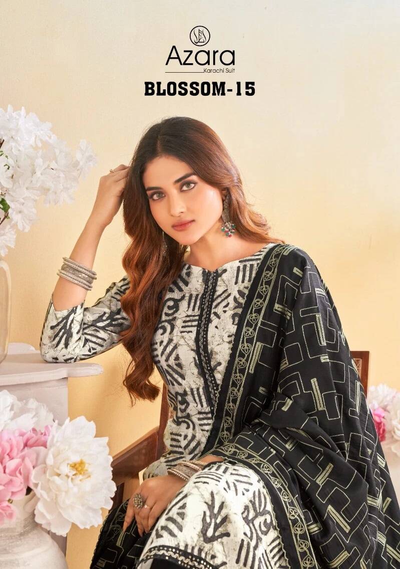 Radhika Azara Blossom Vol 15 Printed Dress Material