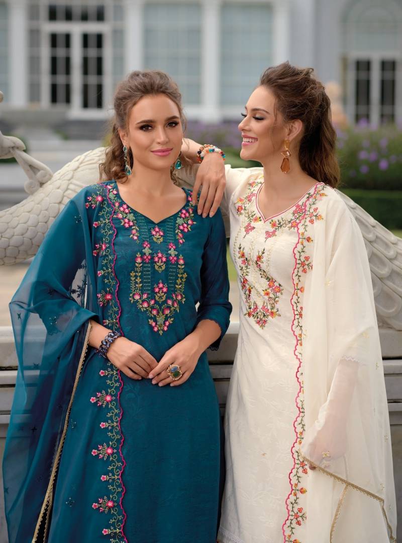 Lily And Lali Miraan Vol 3 Designer Kurti Bottom With Dupatta