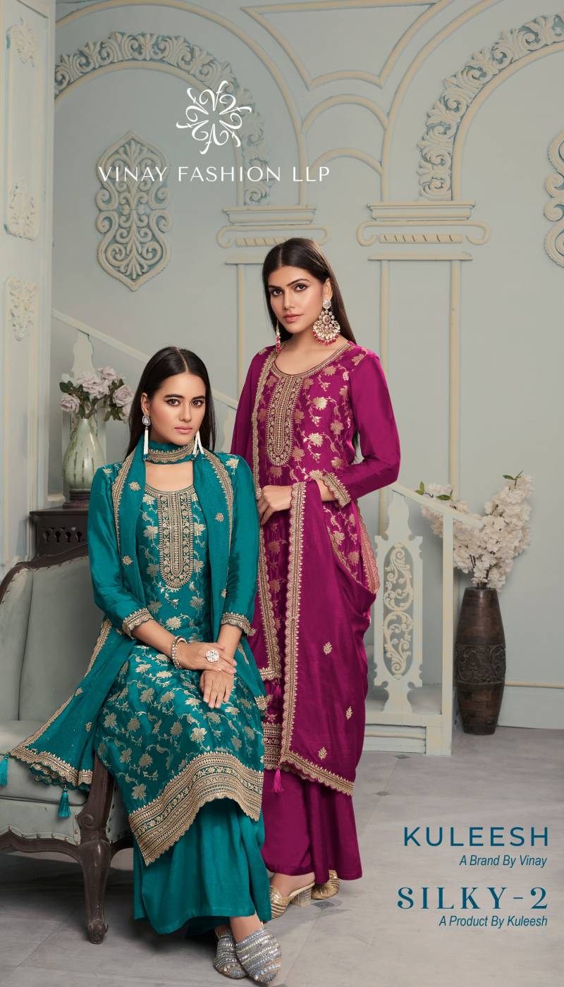 Vinay Kuleesh Silky 2 Designer Salwar Suits Collection