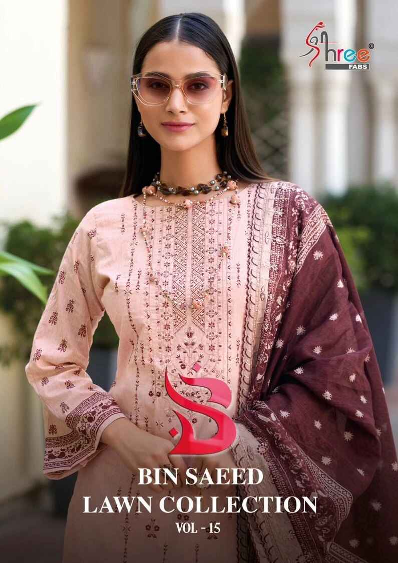 Shree Bin Saeed Lawn Collection Vol 15 Pakistani Salwar Suits