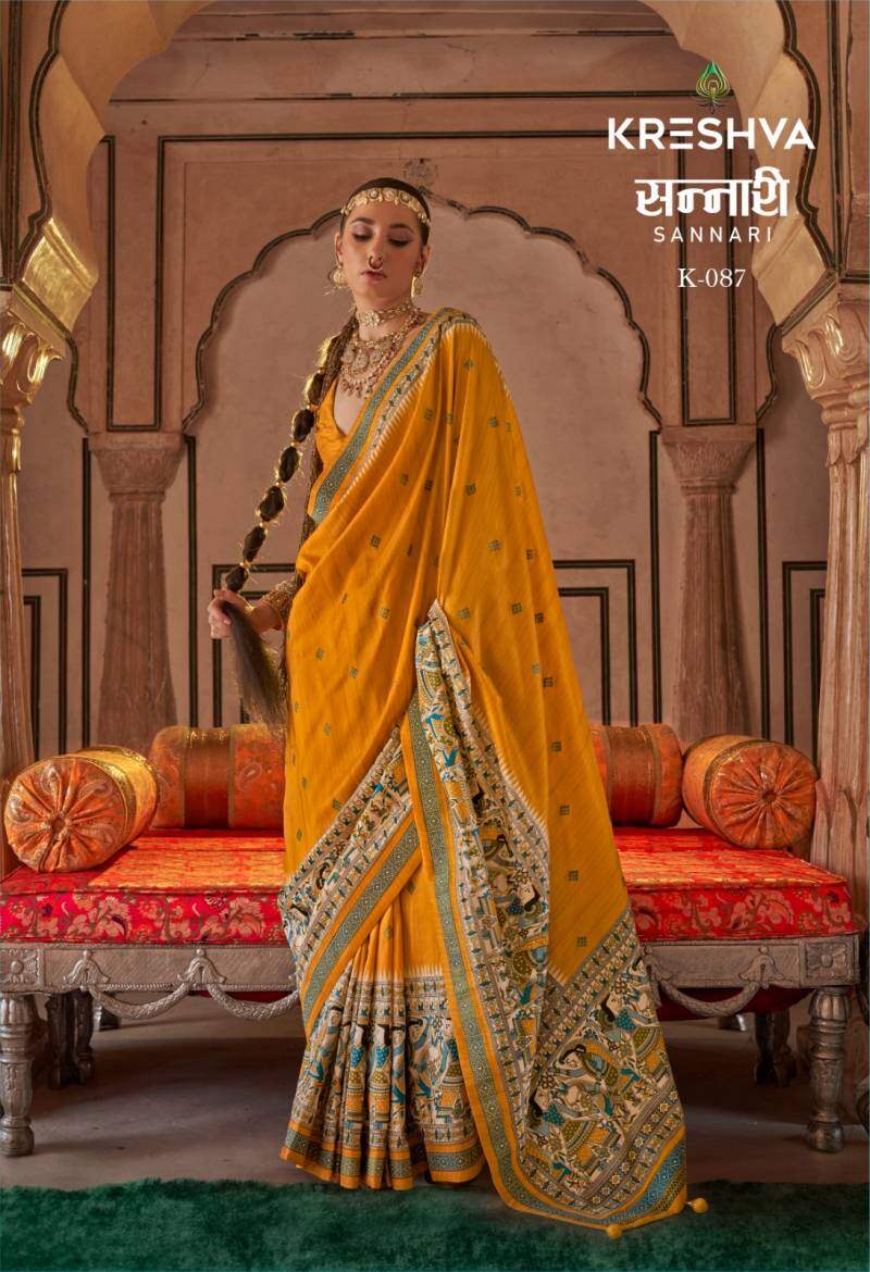 Kreshva Sannari Printed Saree Collection