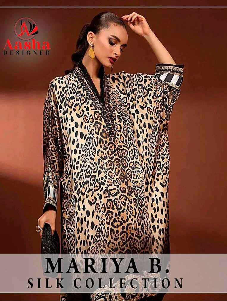 Aasha Mariya B Silk Pakistani Salwar Suits Collection