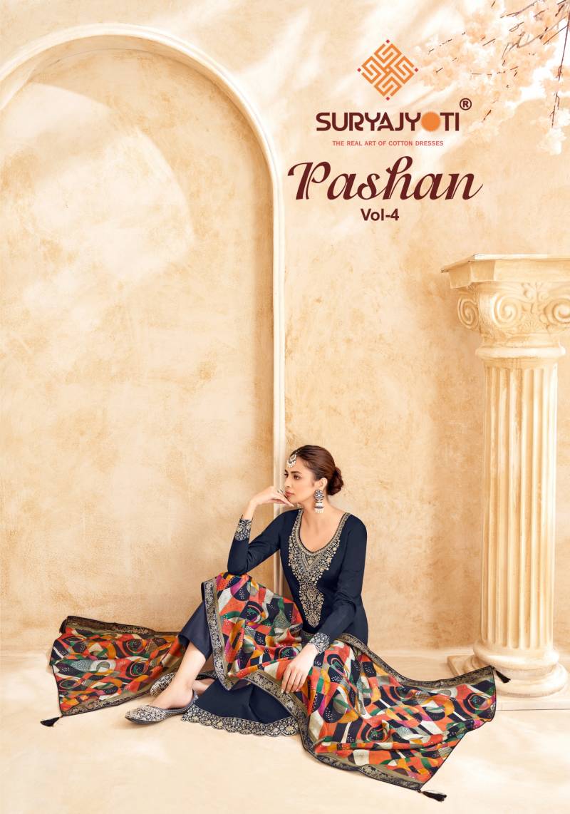 Suryajyoti Pashan Vol 4 Fancy Designer Dress Material