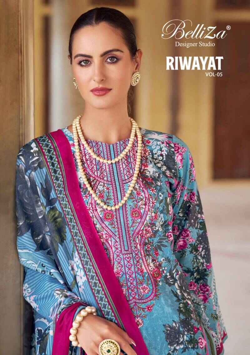 Belliza Riwayat Vol 5 Printed Dress Material Collection