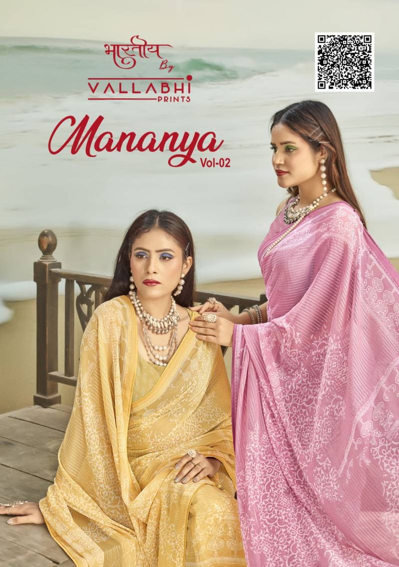 Vallabhi Mananya Vol 2 Georgette Saree Collection