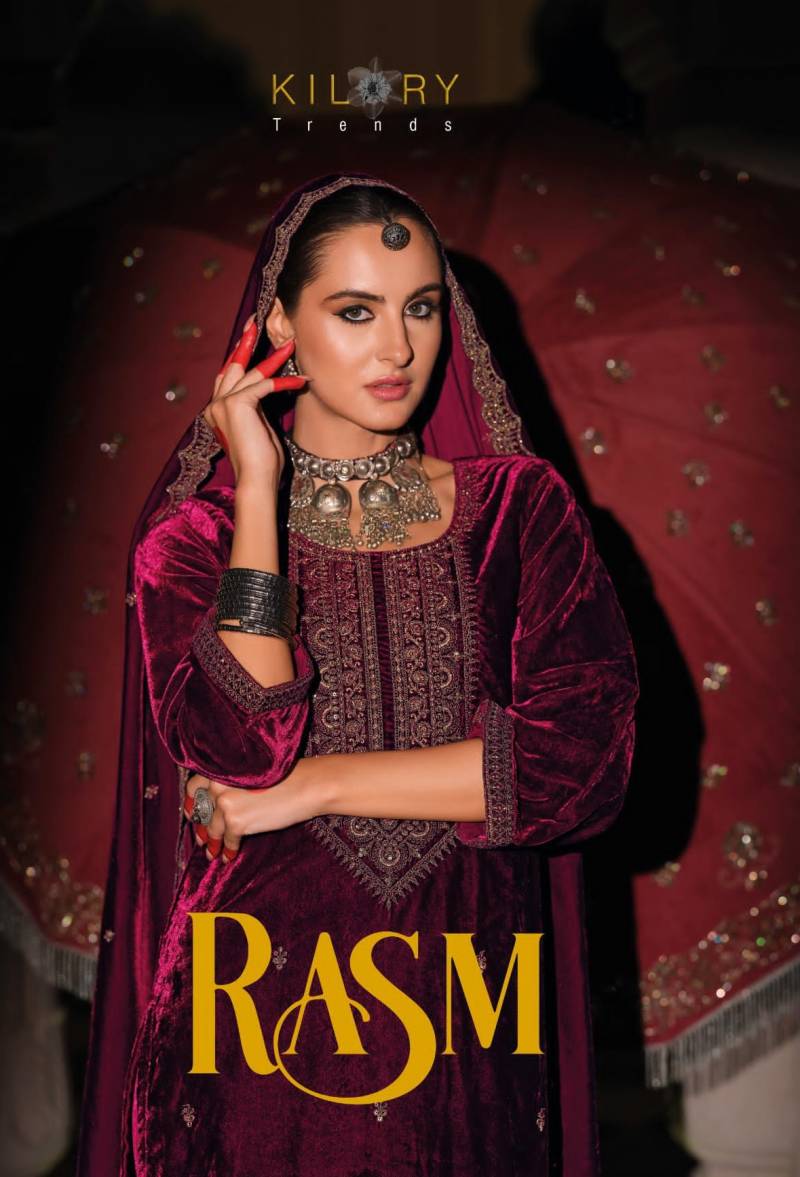 Kilory Rasm Velvet Designer Salwar Kameez Collection