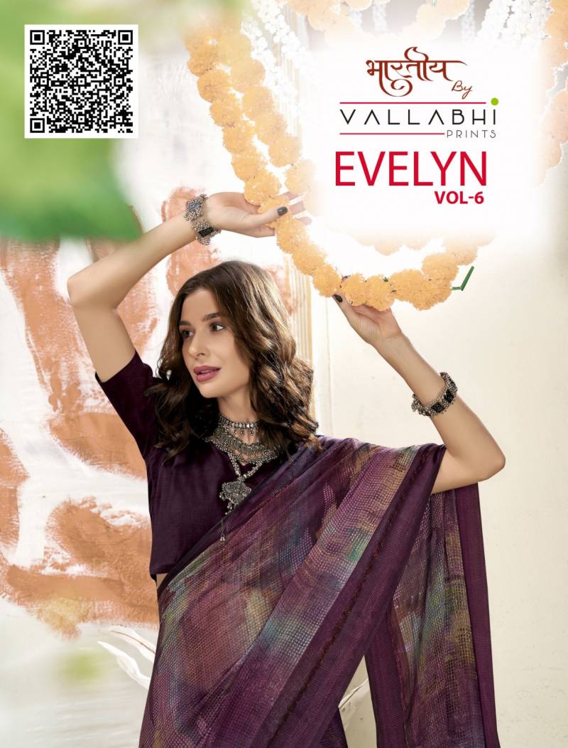 Vallabhi Evelyn Vol 6 Printed Saree Collection