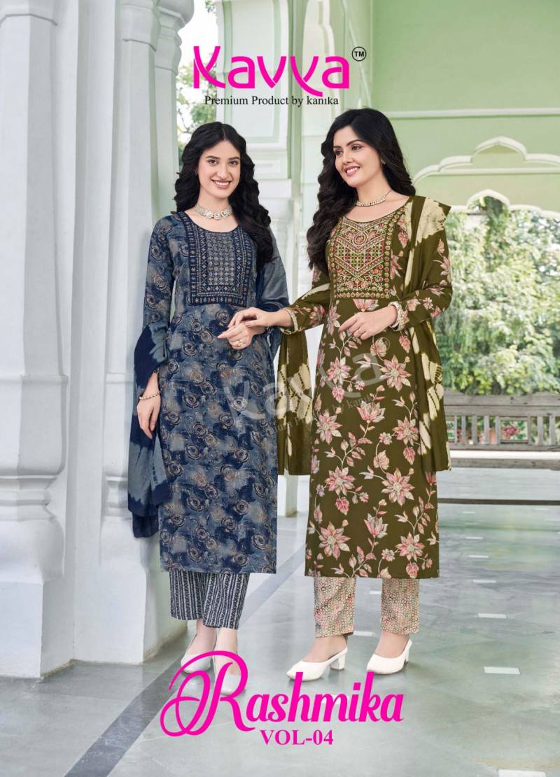 Kavya Rashmika Vol 04 Printed Kurti Pant With Dupatta