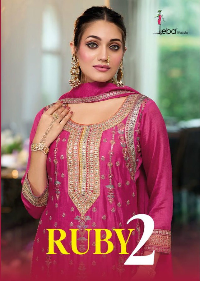 Eba Ruby 2 Embroidered Kurti Bottom With Dupatta