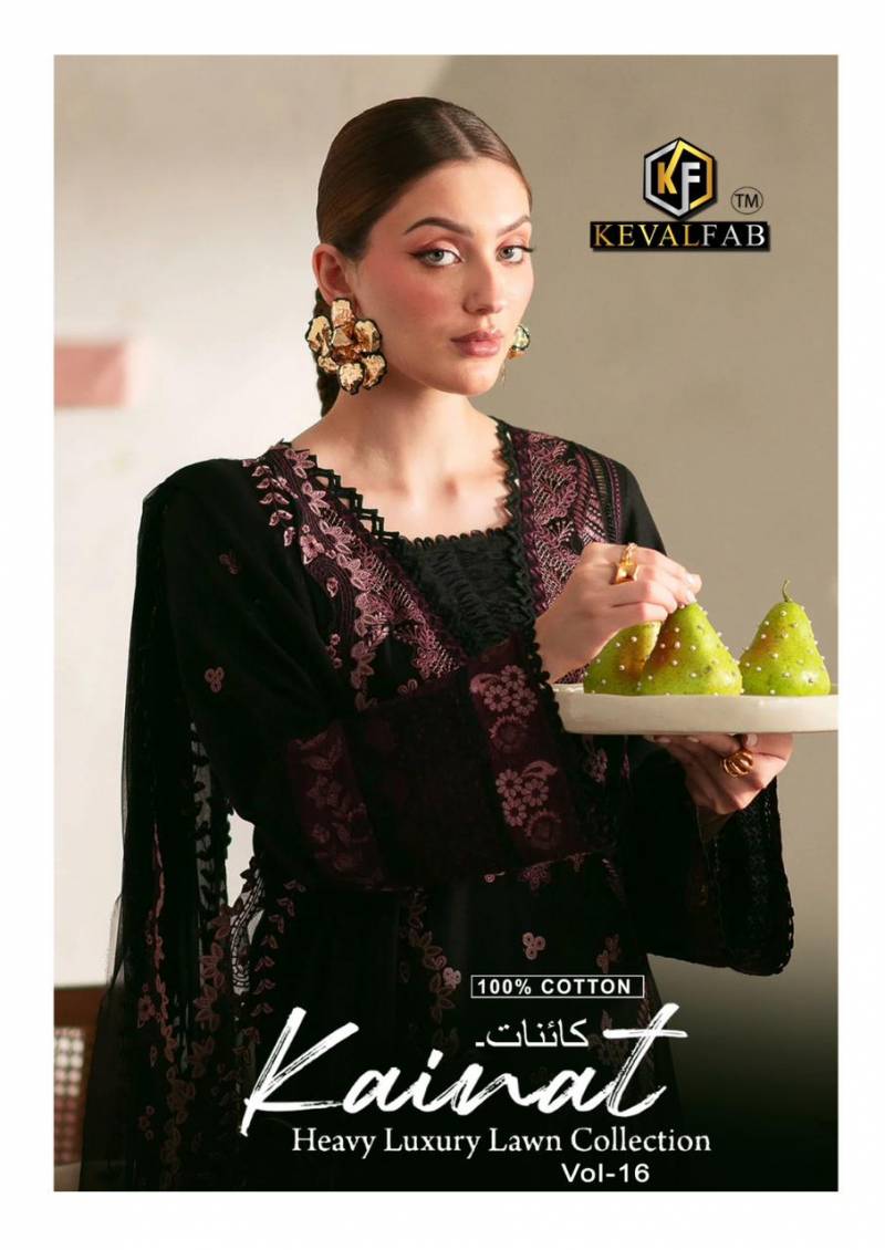 Keval Kainat Vol 16 Heavy Lawn Cotton Dress Material