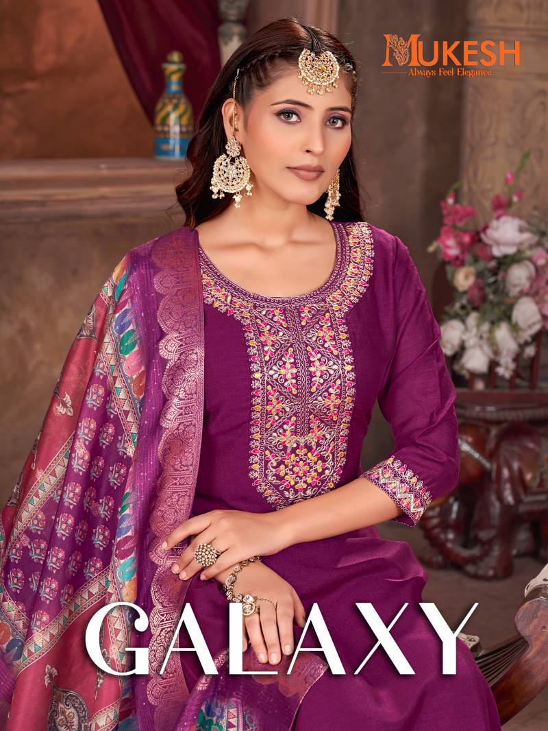 Mukesh Galaxy Designer Kurti Bottom With Dupatta Collection