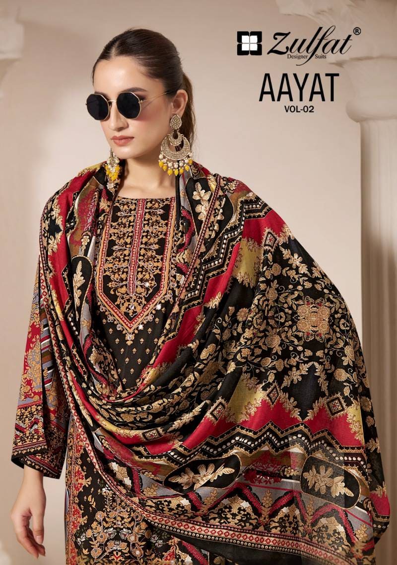 Zulfat Aayat Vol 2 Digital Printed Dress Material Collection