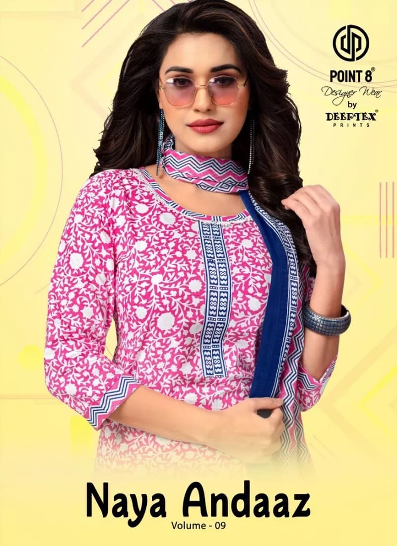 Deeptex Naya Andaaz Vol 9 Printed Kurti Bottom With Dupatta