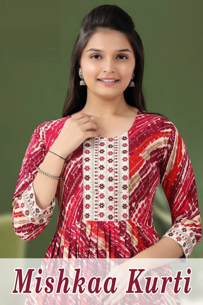 Mishkaa Kurti 8713 Kids Printed Kurti Collection