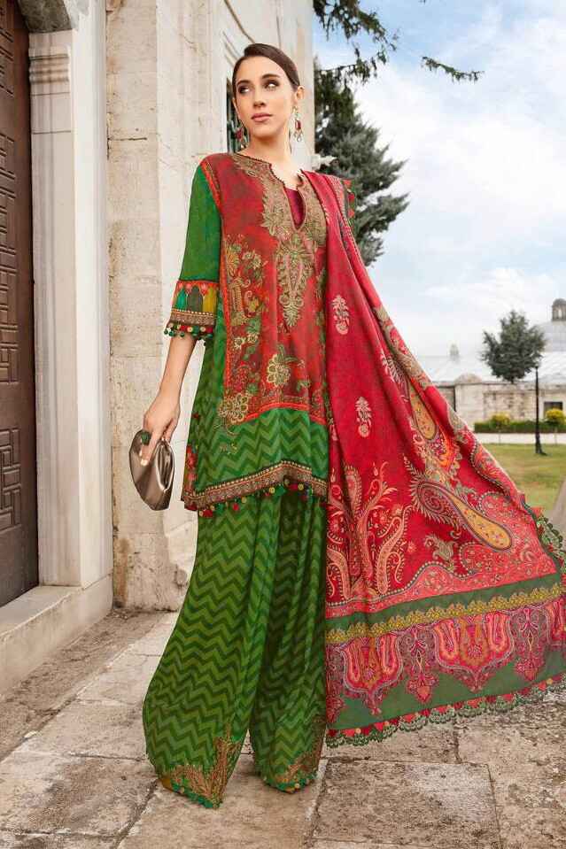 Alzohaib Az 1097 Pakistani Suits Chiffon Dupatta