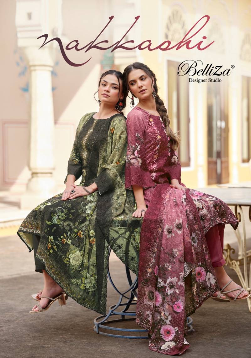 Belliza Nakkashi Printed Dress Material Collection