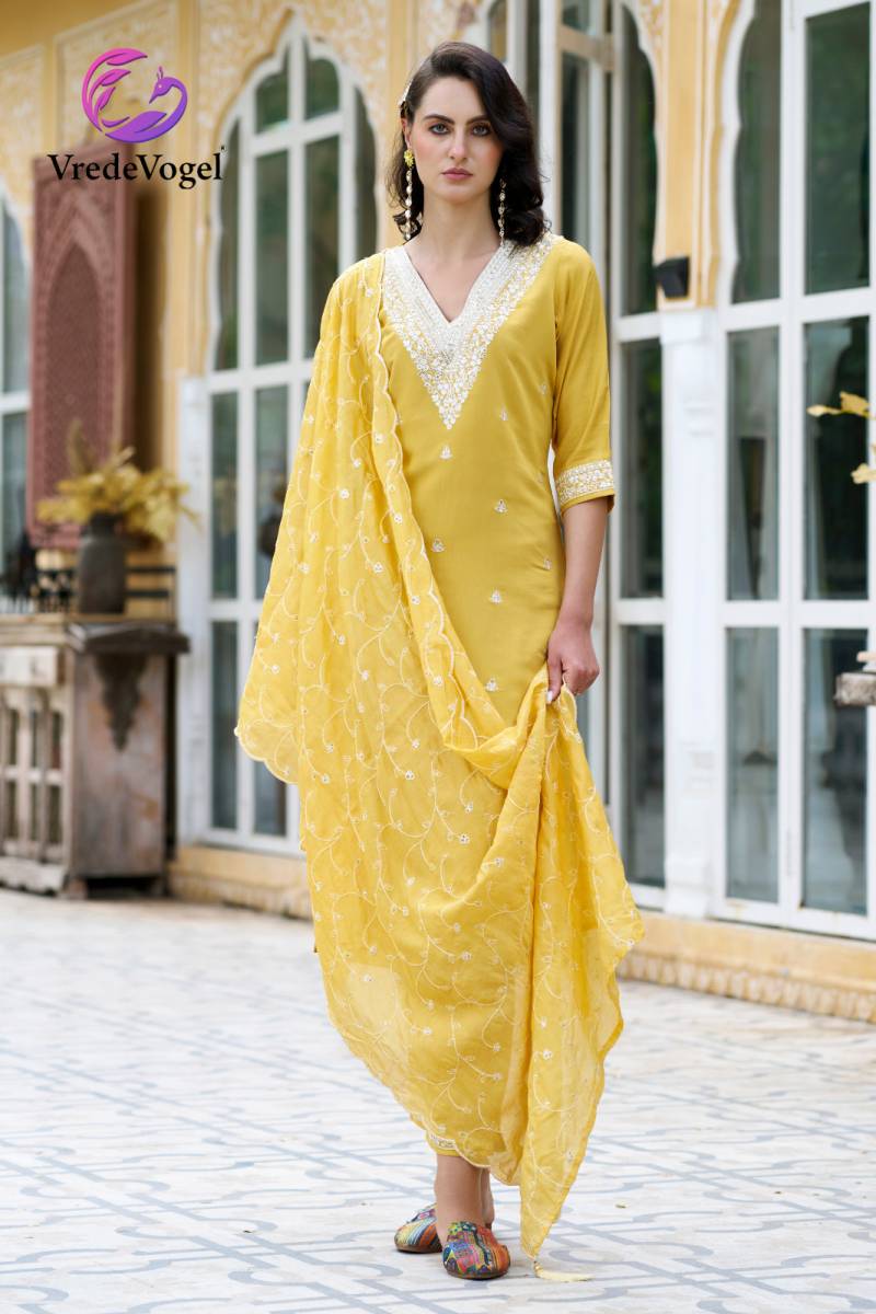 VredeVogel Vaari Designer Kurti Bottom With Dupatta Collection