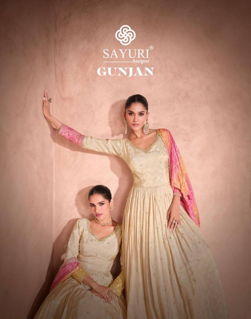 Sayuri Gunjan Jacquard Silk Designer Gown Collection