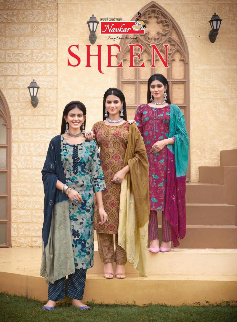 Navkar Sheen Vol 3 Printed Kurti Bottom With Dupatta