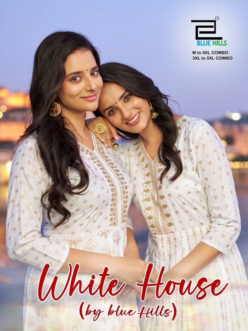 Blue Hills White House Vol 1 Printed Long Kurti Collection