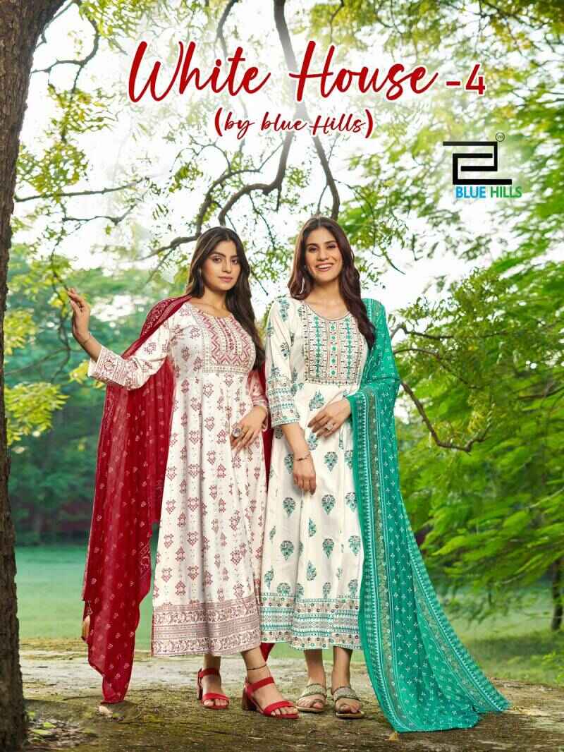 Blue Hills White House Vol 4 Printed Kurti Collection