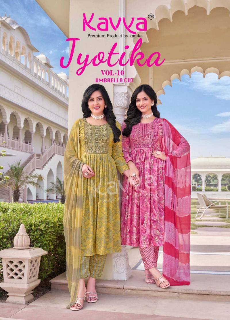 Kavya Jyotika Vol 10 Printed Kurti Bottom With Dupatta