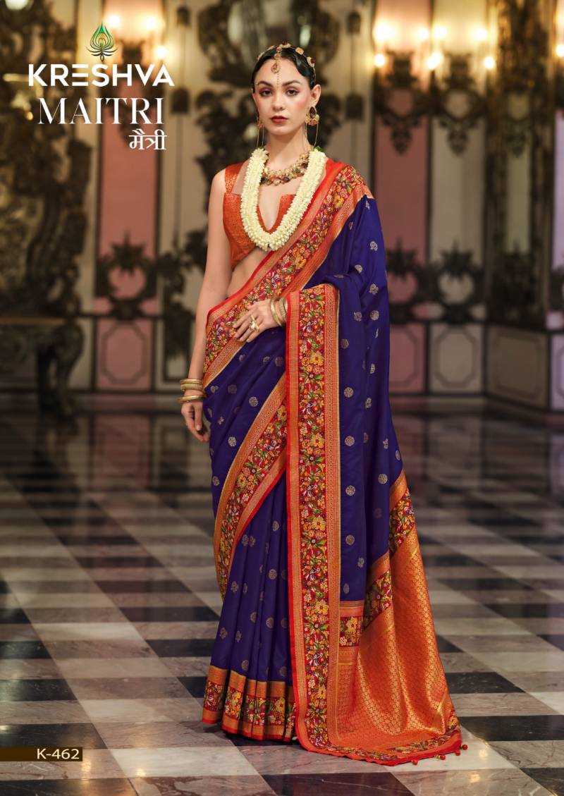 Kreshva Maitri Banarasi Jacquard Silk Saree Collection